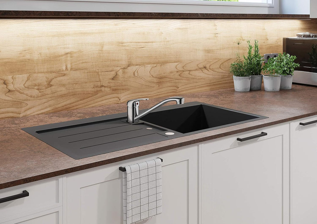 Cornat Spültisch-Einhebelarmatur "Toledo" - Hochwertiger Messingkörper - verchromt - Schwenkbarer Au