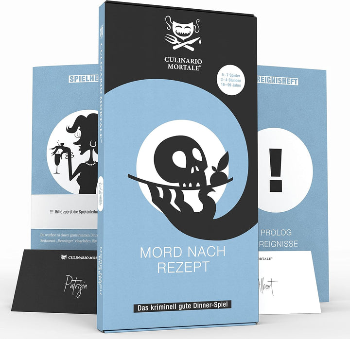 CULINARIO MORTALE® – Mord nach Rezept - Krimidinner für Zuhause für 5 bis 7 Personen - unterhaltsame