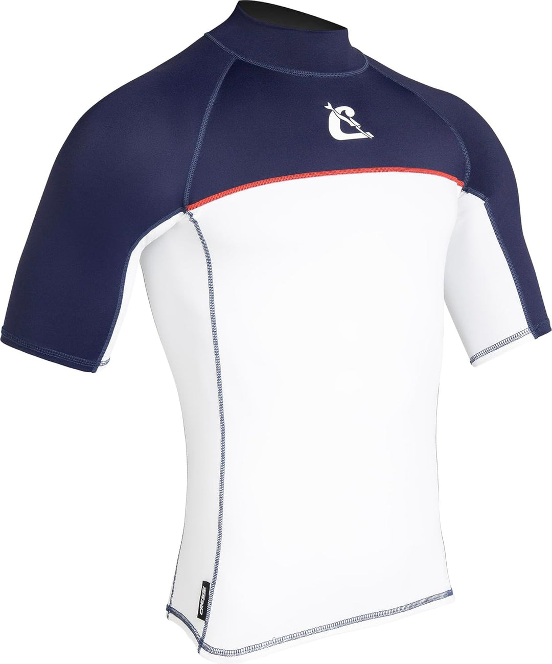 Cressi Shield Man Rash Guard Short/Sl Schützender Rashguard für SUP und Wassersport Weiss/Blau XXL,