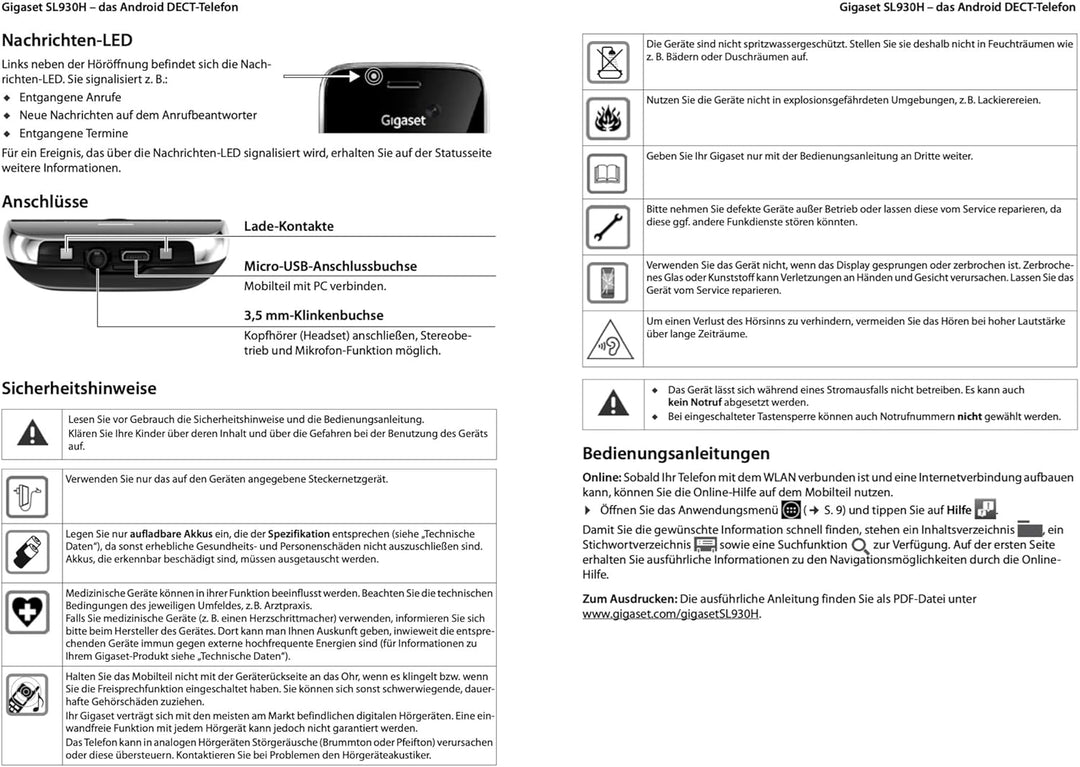 Gigaset SL910H / SL910 H Charger / Ladeschale silber für SL910 / SL910A