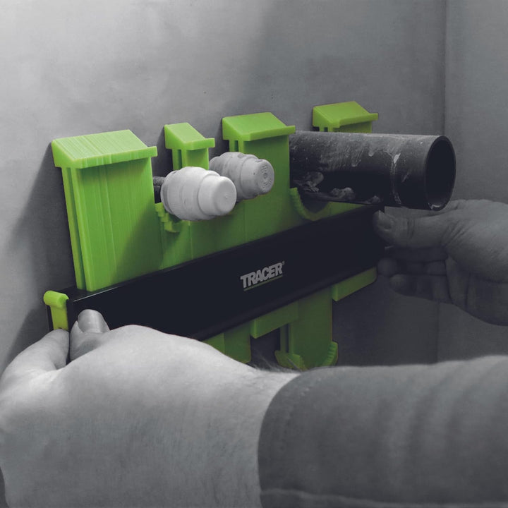 TRACER Konturenlehre x 2 und Tieflochmarker Bleistift. 130mm und 250mm Konturenlehre mit Feststeller
