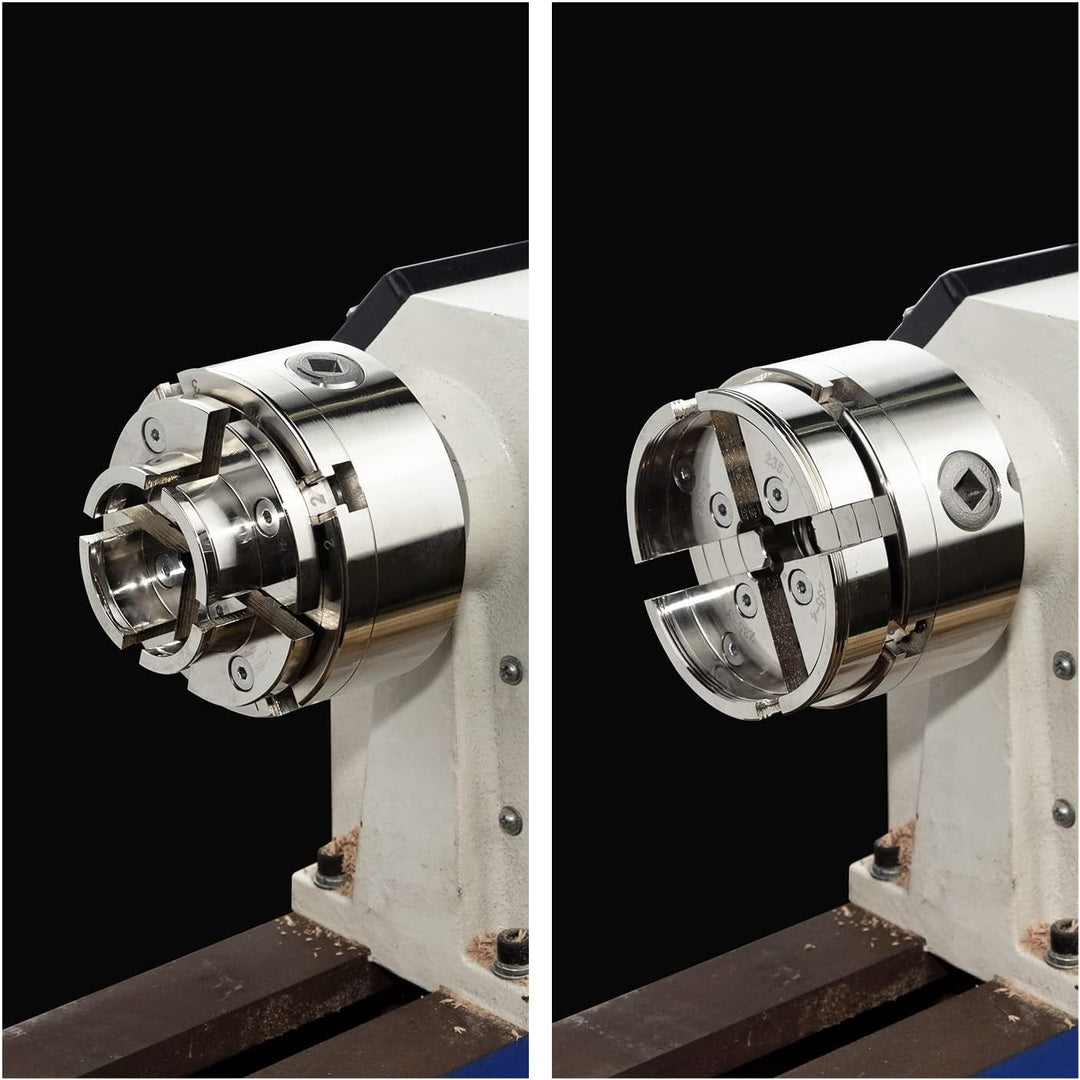 DEEFIINE Backenfutter Drechselfutter 100MM 4-Backen Spannfutter selbstzentrierend Drehfutter Drechse