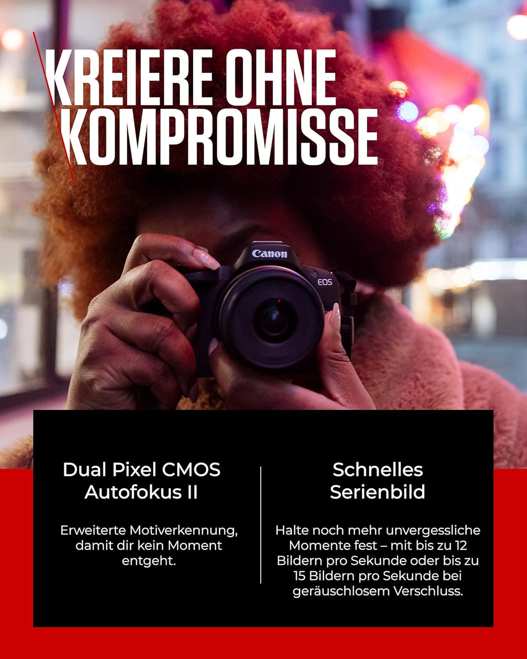 Canon EOS R50 Systemkamera + RF-S 18-45 is STM Objektiv - Spiegellose Kamera (Digitalkamera mit Auto