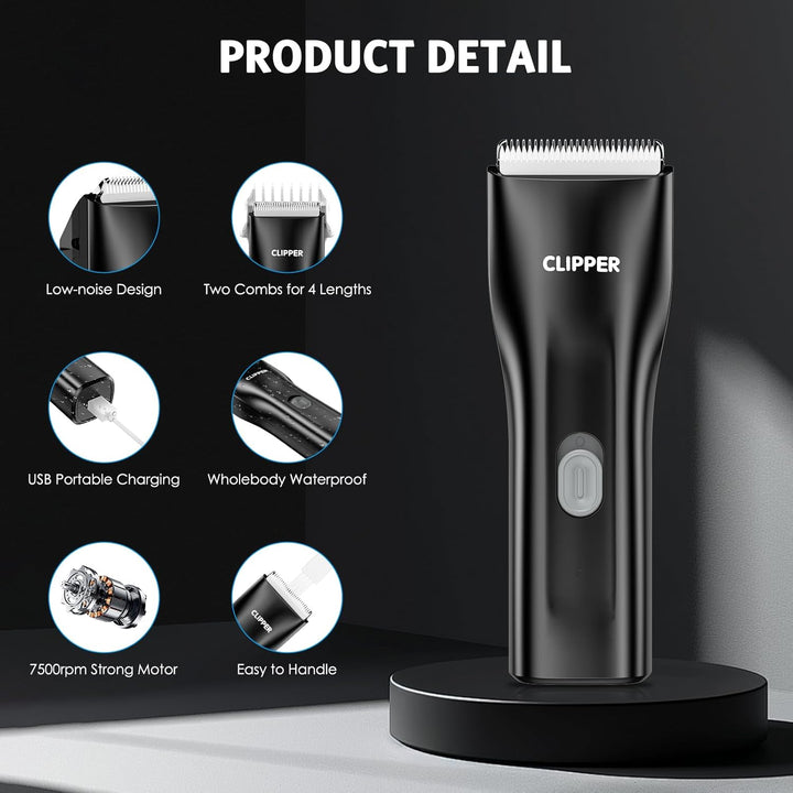 Brifit Leise Hundeschermaschine, IPX7 Wasserdichtes Schermaschine Hund Katze, Profi Hundeschermaschi