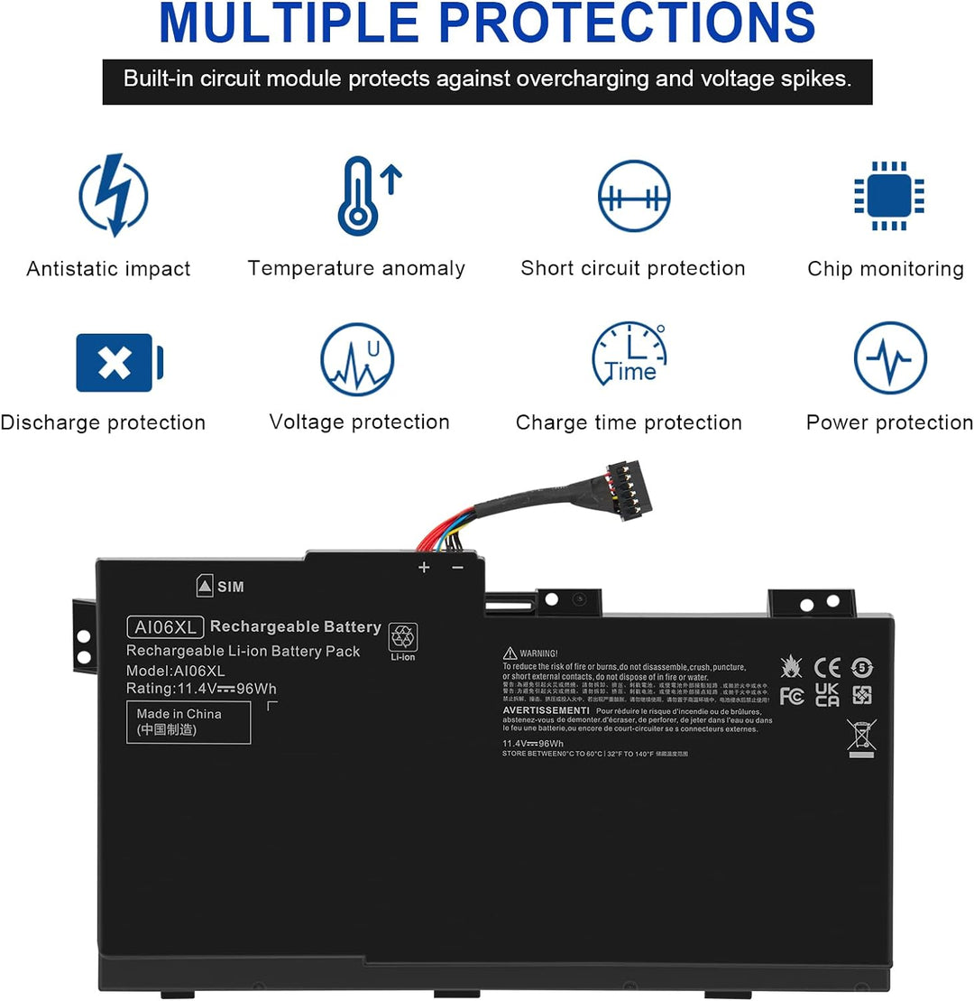 ASUNCELL 96Wh AI06XL Laptop Akku für HSTNN-LB6X HSTNN-C86C 808397-421 808451-001 808451-002 AI06096X