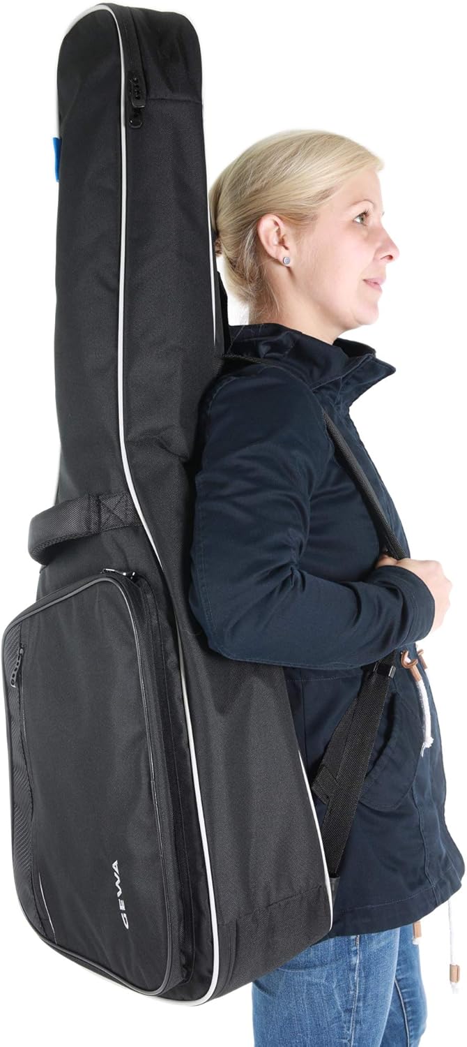 GEWA Gitarren Gig Bag Economy 12mm für Konzertgitarre 3/4 - 7/8, schwarz (reissfest und wassergeschü