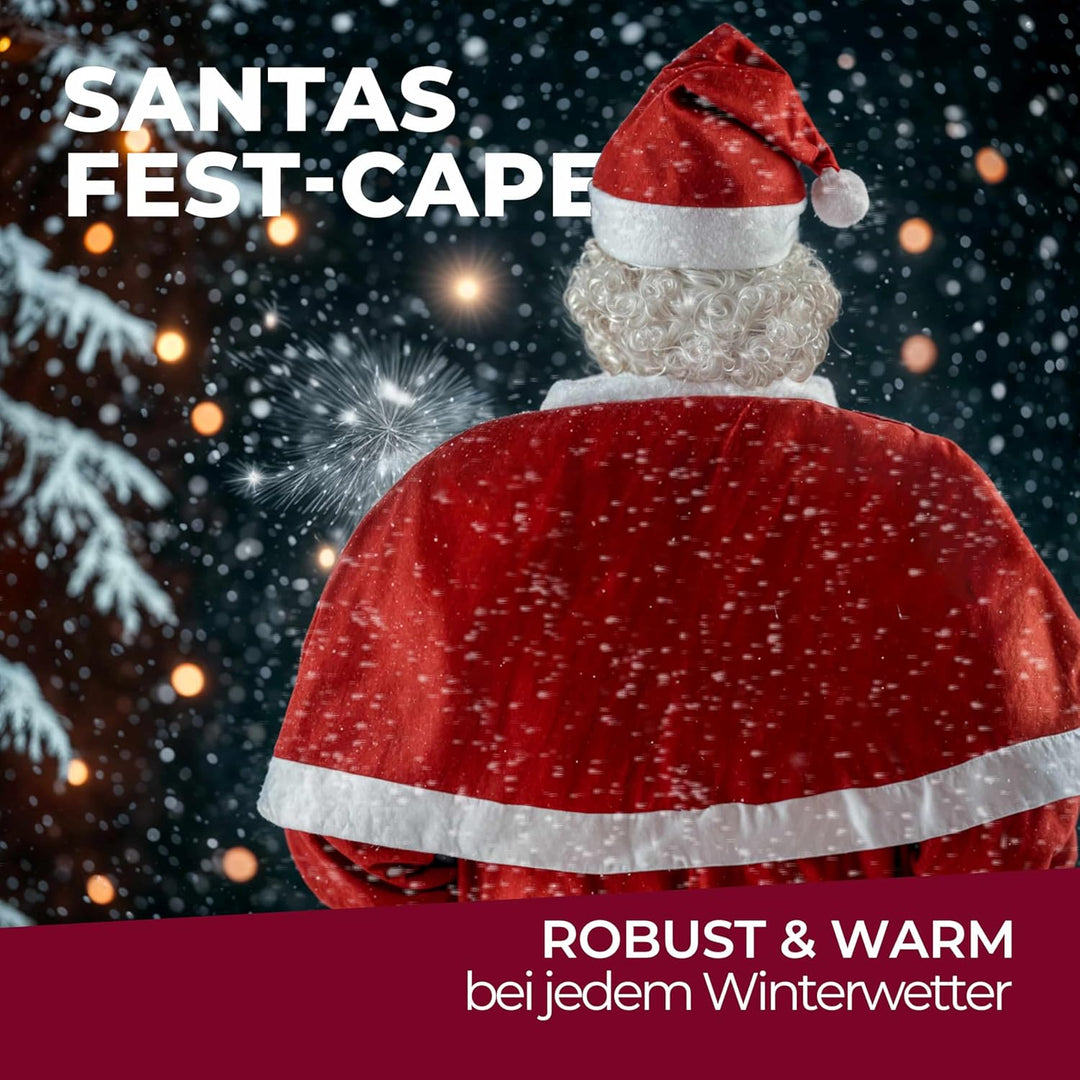 Detex® Weihnachtsmann Kostüm 5tlg. Set Nikolaus Anzug Erwachsenen Santa Claus Cosplay Verkleidung Ei