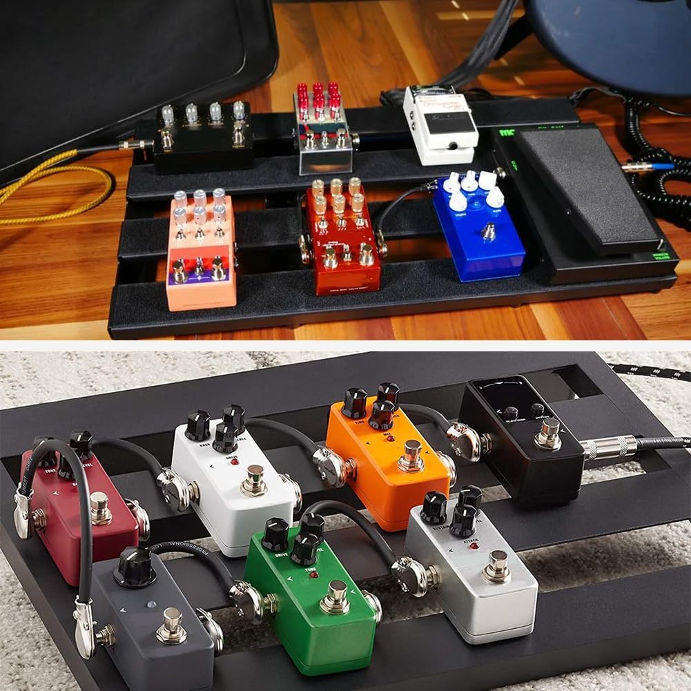 Effektpedalboard, Gitarren Effektpedal Board Legierung Metall Effekt Pedal Klettverschluss Configura