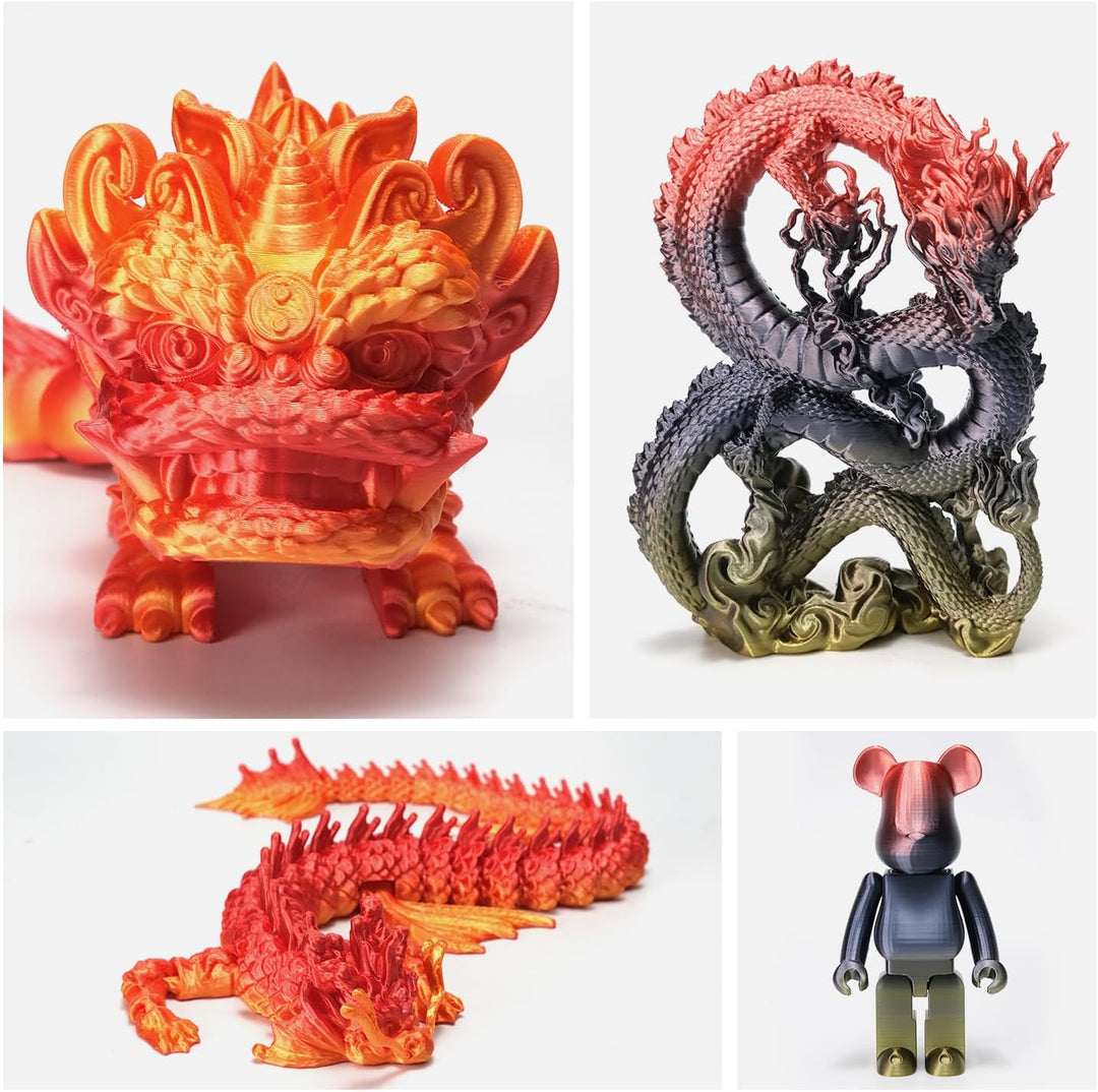 eSUN Silk Rainbow PLA Filament 1.75mm, Silky Multicolored 3D Drucker Filament PLA, Farbverlauf wechs