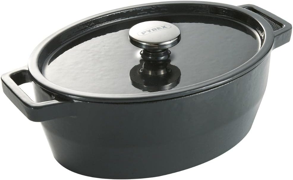 Pyrex Bratentopf, Gusseisen, Grau