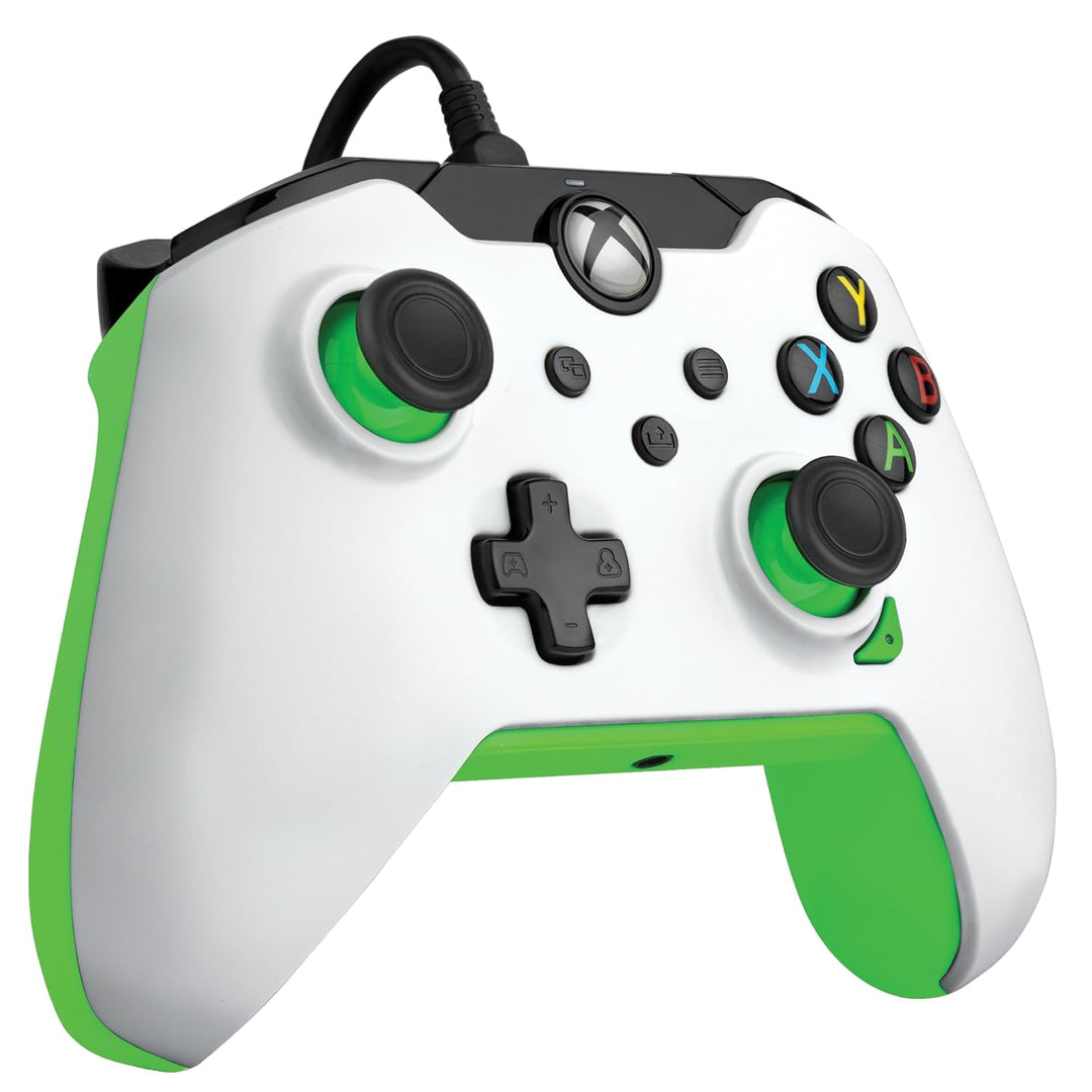 PDP verkabelt Controller Neon weiss für Xbox Series X|S, Gamepad, verkabelt Video Game Controller, G