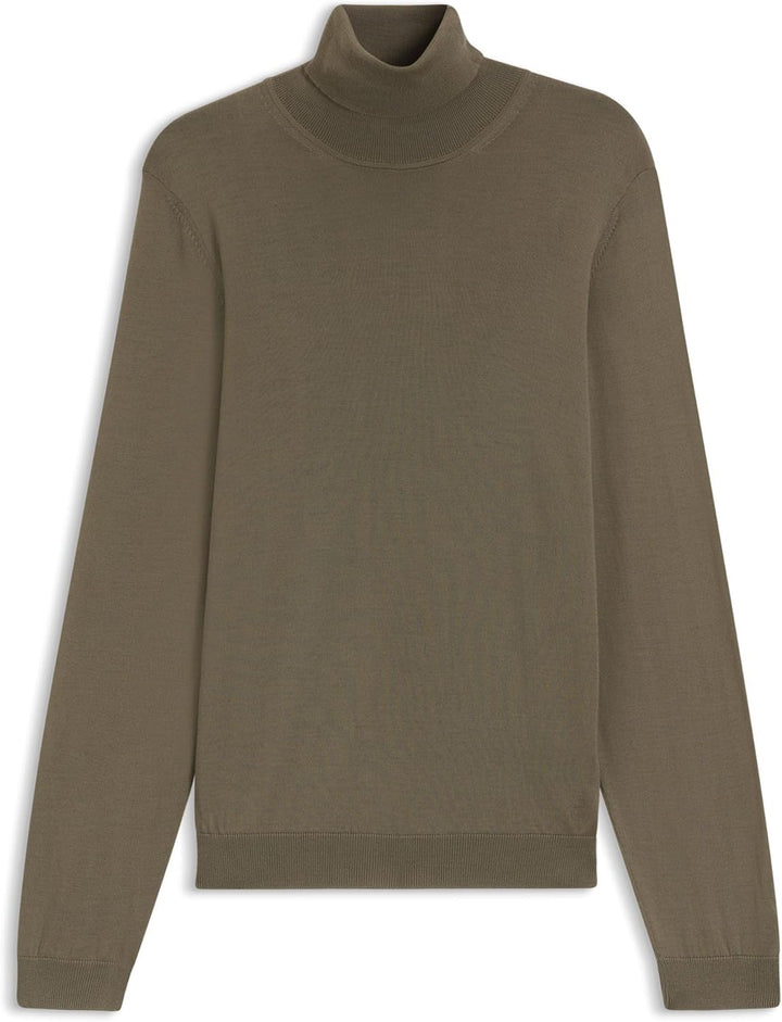 BOSS Herren Musso-P Regular-Fit Rollkragenpullover aus Merinowolle S Braun245, S Braun245