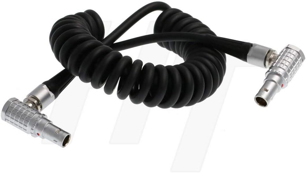 Alexa Mini Kamera Rechtwinklig 2 Pin auf Rechtwinklig 2 Pin Spiralkabel für Monitor/Teradek
