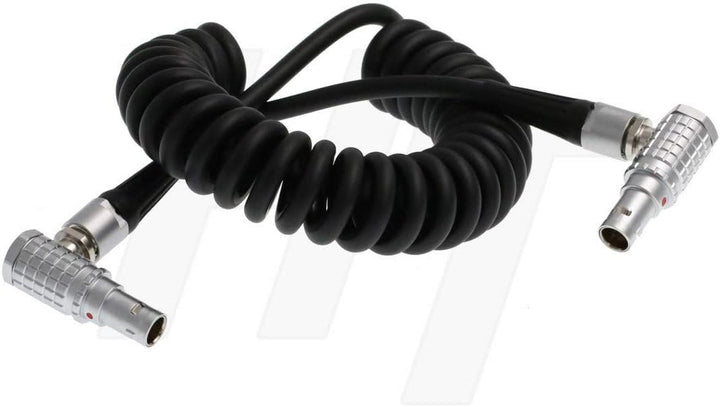 Alexa Mini Kamera Rechtwinklig 2 Pin auf Rechtwinklig 2 Pin Spiralkabel für Monitor/Teradek