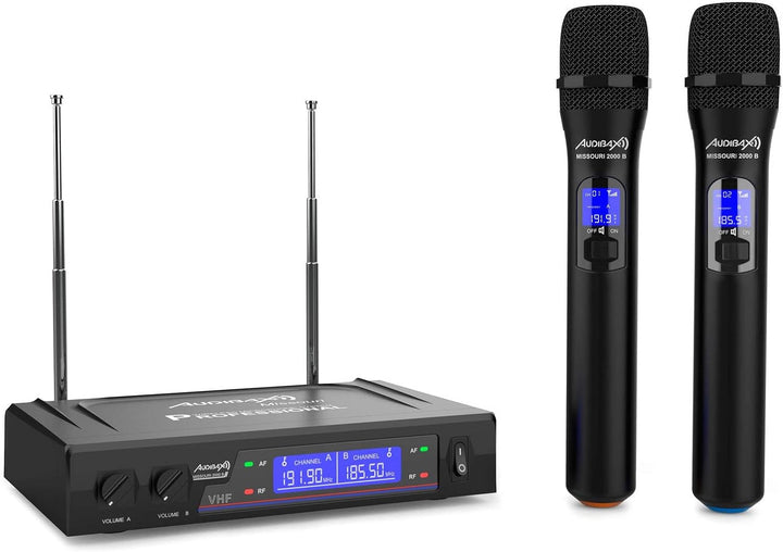 Audibax Missouri 2000 Micrófono Doble Inalámbrico Mano VHF Rango B