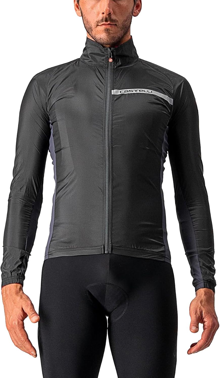 Castelli Herren Squadra Stretch Jacket Jacket XS Light Black/Dark Gray, XS Light Black/Dark Gray