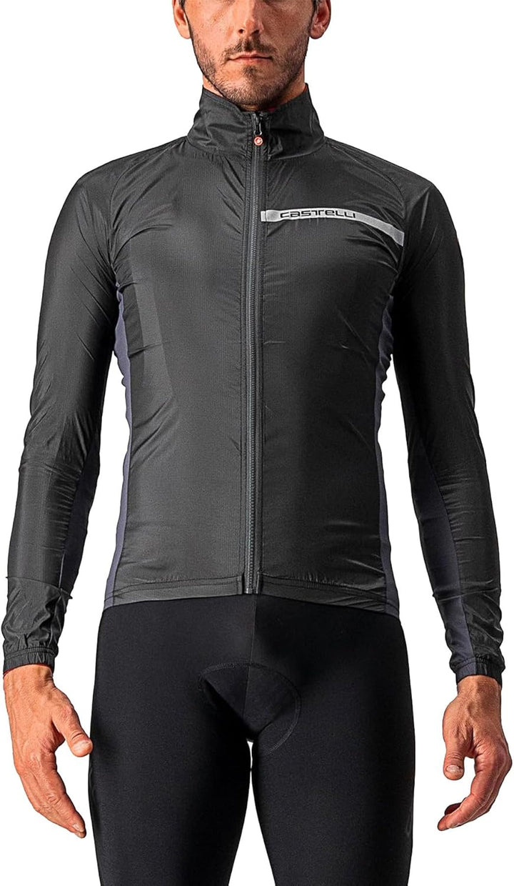 Castelli Herren Squadra Stretch Jacket Jacket XS Light Black/Dark Gray, XS Light Black/Dark Gray