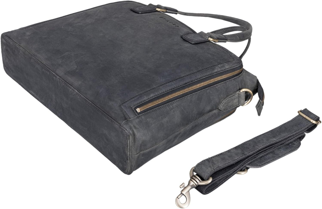STILORD 'Claire' Businesstasche Damen Leder 15 Zoll Laptoptasche DIN A4 Aktentasche Umhängetasche un