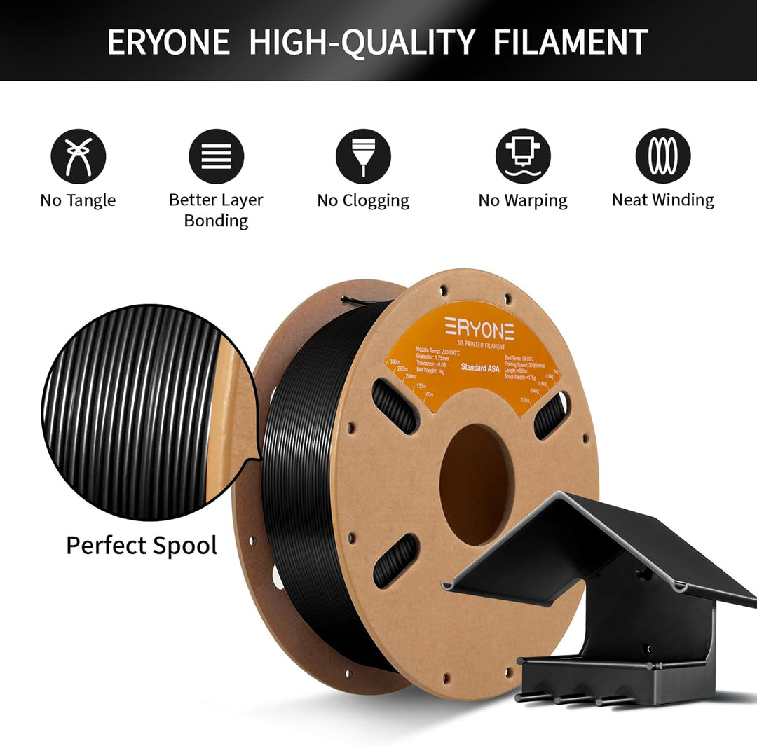 ERYONE Engineering Filament, 1.75 mm 3D Printing ASA Filament, Dimensional Accuracy +/- 0.03 mm, Fit