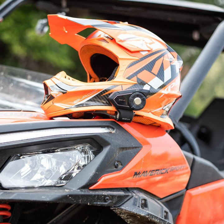 Sena 30K Bluetooth Headset für Motorräder/Mesh Kommunikationssystem mit HD Lautsprechern, Schwarz, E