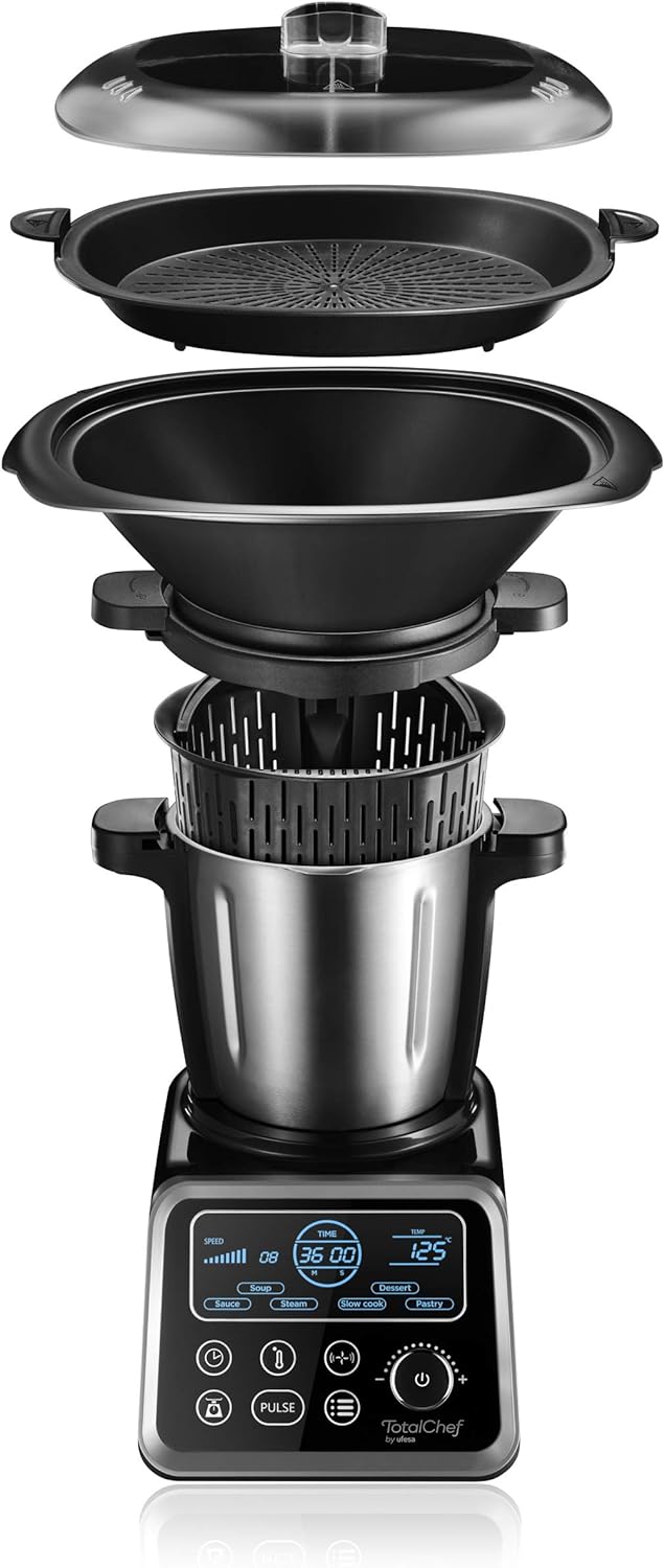 Ufesa Totalchef RK5 Küchenmaschine mit Kochen, verschiedene Programme zum Kochen, 1700 W Leistung, L
