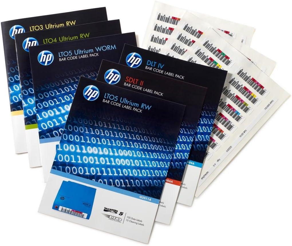 HPE LTO Ultrium 6 RW Bar Code Label Pack
