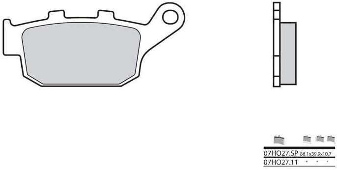 Brembo Bremsbelag Typ CC, Carbon/Keramik mit ABE, Bremsbelag "07HO27" Satz
