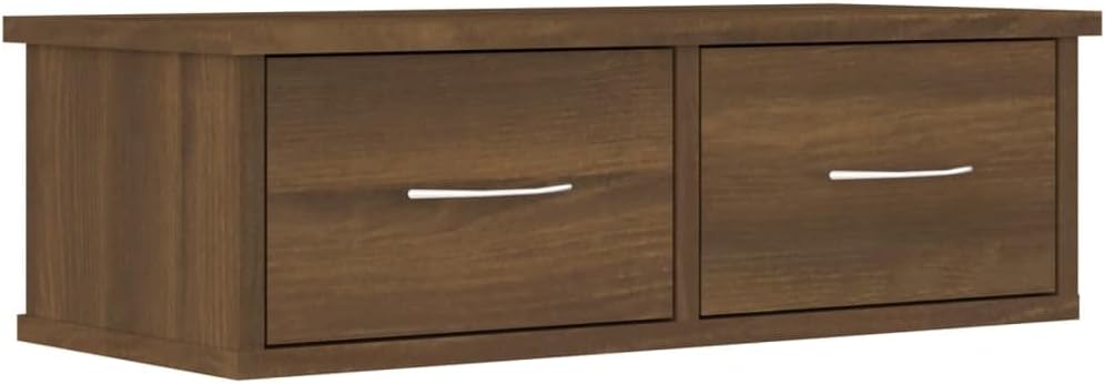 FIRBNUS 60x26x18,5 cm Regal Wand Schubladenregal Wandregal Wohnzimmer Wandregale HĂ€ngeregal Schweber