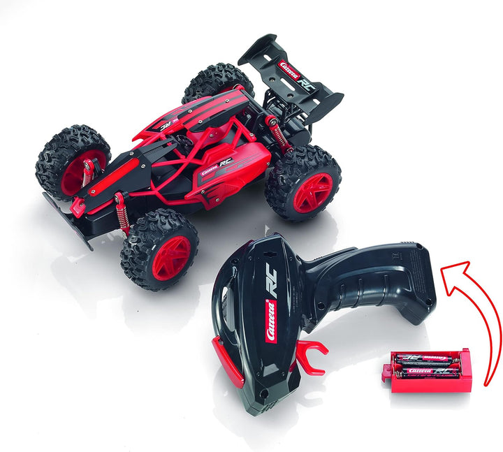 Carrera RC Adventskalender 2.0 2,4 GHz Buggy, Rot │Ferngesteuertes Auto aus 24 Bauteilen bauen │Elek