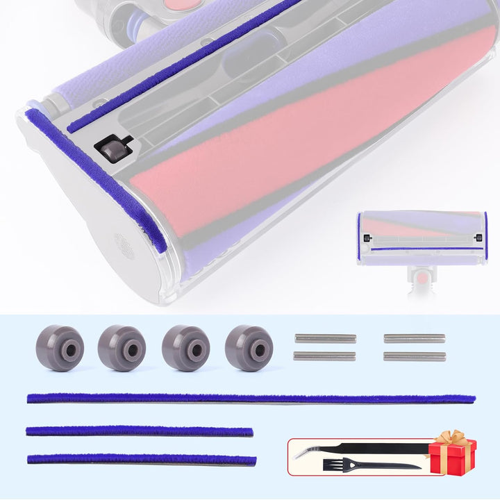 Rad Rollen Weichen Plüschstreifen Ersatz für Dyson V6 V7 V8 V10 V11 Staubsauger Ersatzteile Soft Rol
