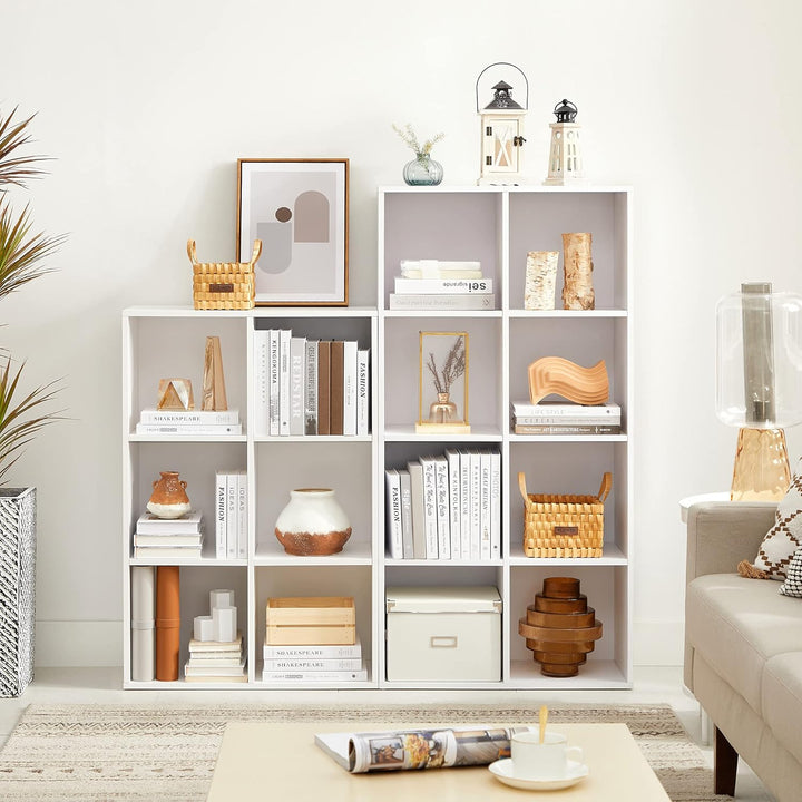 VASAGLE Bücherschrank, Bücherregal, mit 6 Fächern, Büroregal, Würfelregal, Standregal, für Wohnzimme