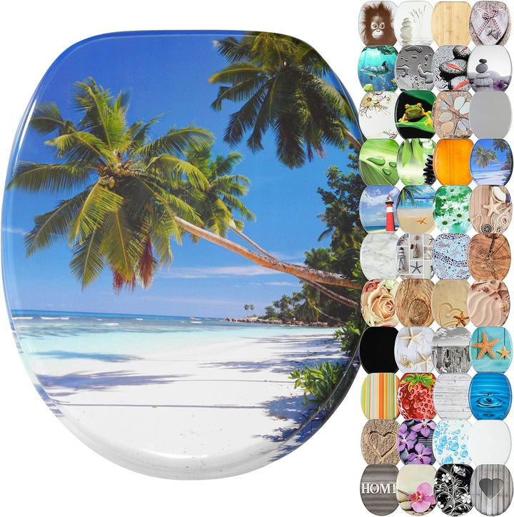 Sanilo WC-Sitz mit Absenkautomatik I Hochwertiger Toilettensitz aus Holz I Toilettendeckel in versch