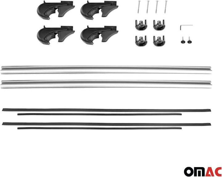 OMAC Dachträger kompatibel mit Suzuki Ignis 2016-2024 Gepäckträger Grundträger Alu Schwarz 2X, Schwa