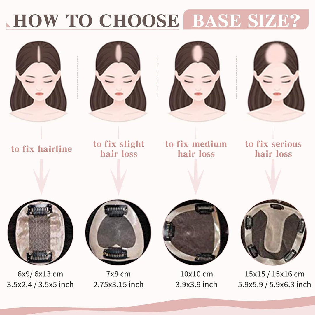 Silk-co Clip in Extension Echthaar Topeer Echthaar Haarteile Echthaar Toupet Haarverlängerung mit Fr