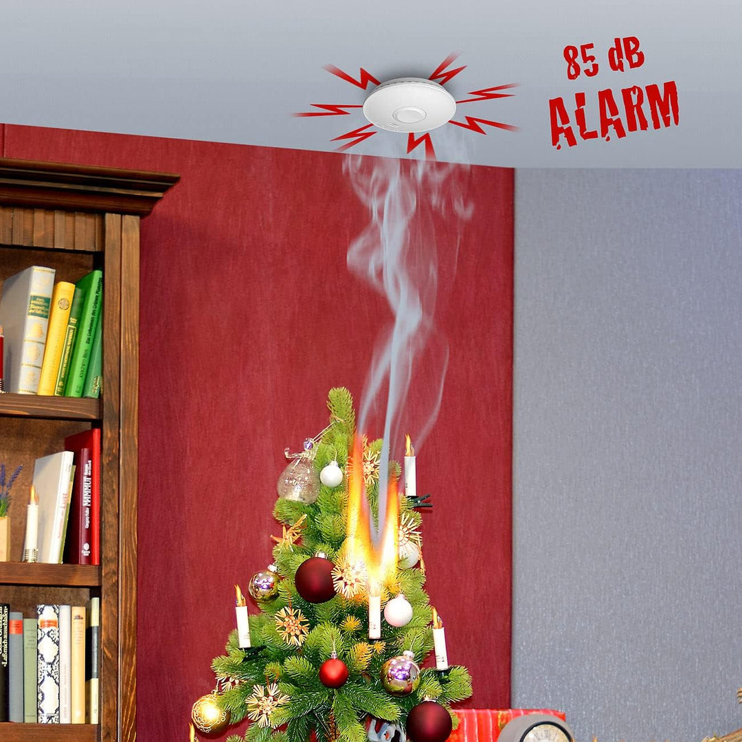 VisorTech Rauchmelder koppelbar: Vernetzbarer Funk-Rauchmelder, 85 dB, VDs-Zertifiziert, 10-J.-Batte