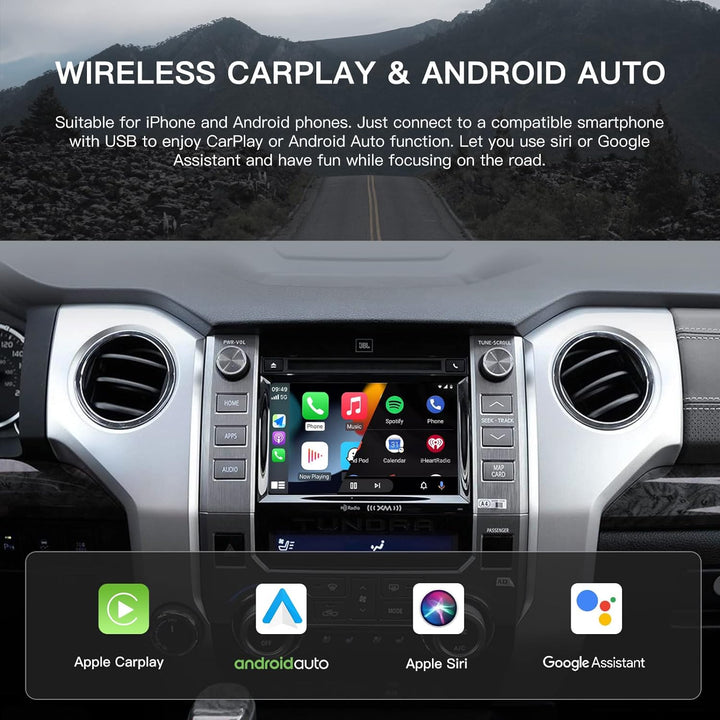 CARabc Wireless Carplay Android Auto Adapter für Toyota mit Entune2.0 2014-2019, Passend für Tundra/