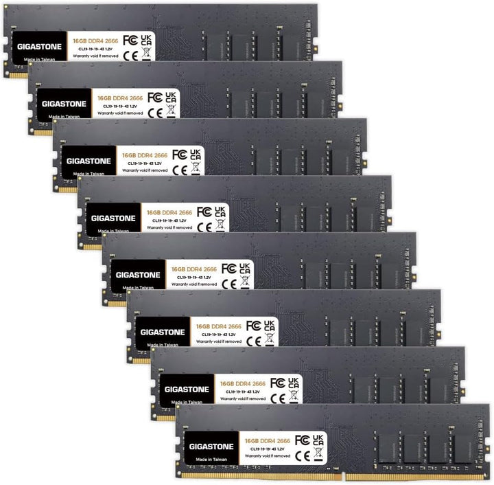 【DDR4 RAM】 GIGASTONE 128GB Kit (8x16GB) DDR4 2666MHz (2400MHz or 2133MHz) PC4-21300(PC4-19200/17000)