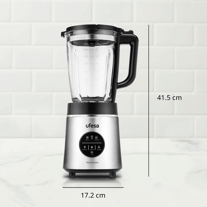 Ufesa Rock Crystal Standmixer, 1800W Leistung, 1,75L Glasbehälter, Elektronische Geschwindigkeitsreg