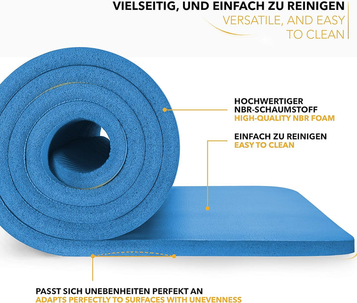 TRESKO Yogamatte Phthalatfrei - Gymnastikmatte rutschfest, Pilatesmatte Fitnessmatte mit Tragegurt,