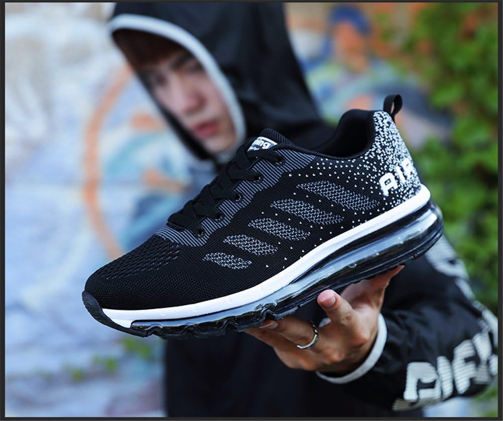 frysen Herren Damen Sportschuhe Laufschuhe mit Luftpolster Turnschuhe Profilsohle Sneakers Leichte S