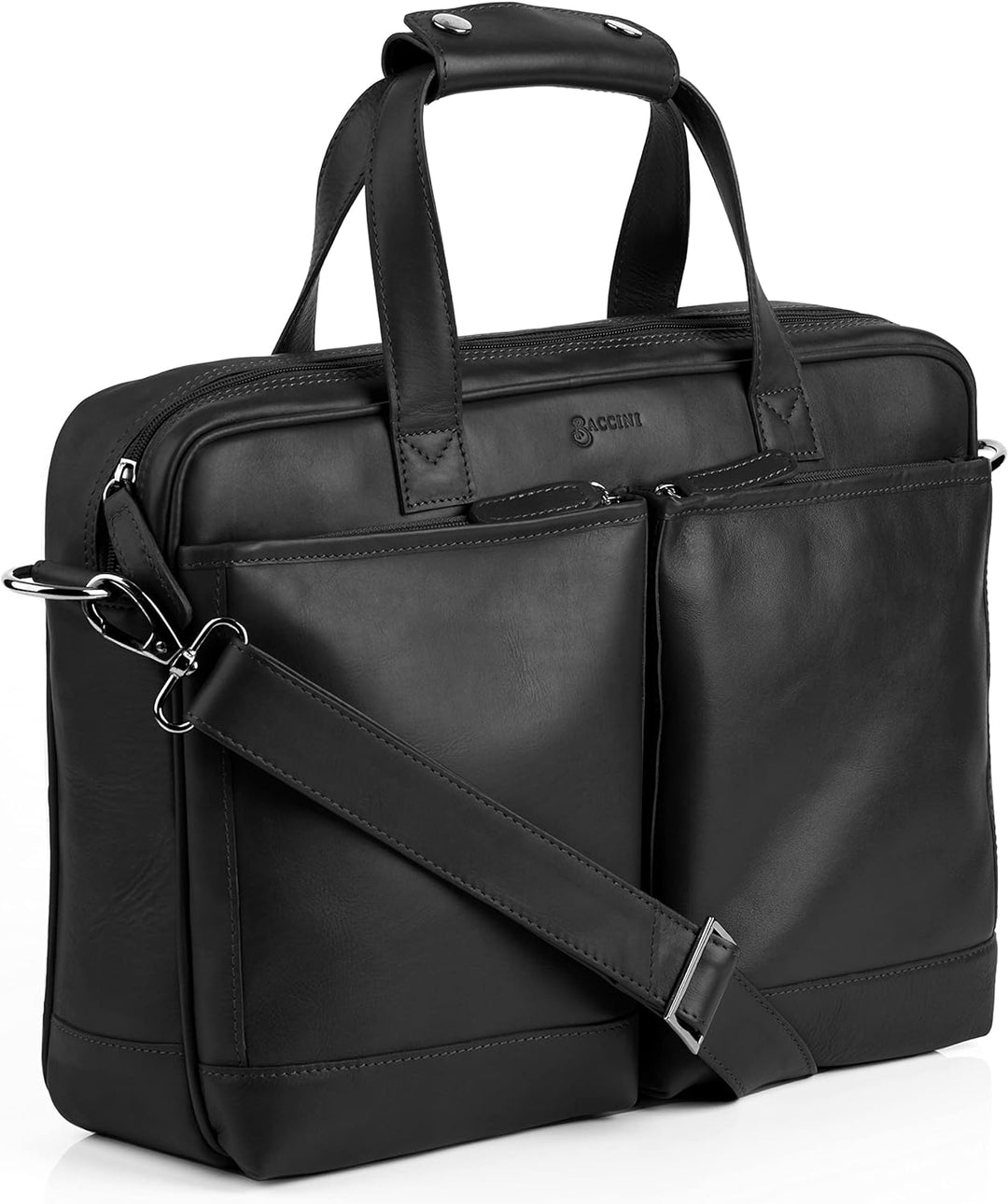 BACCINI Laptoptasche MARCO aus Premium Leder I Business-Tasche gross für Herren 15 Zoll Laptop-Fach
