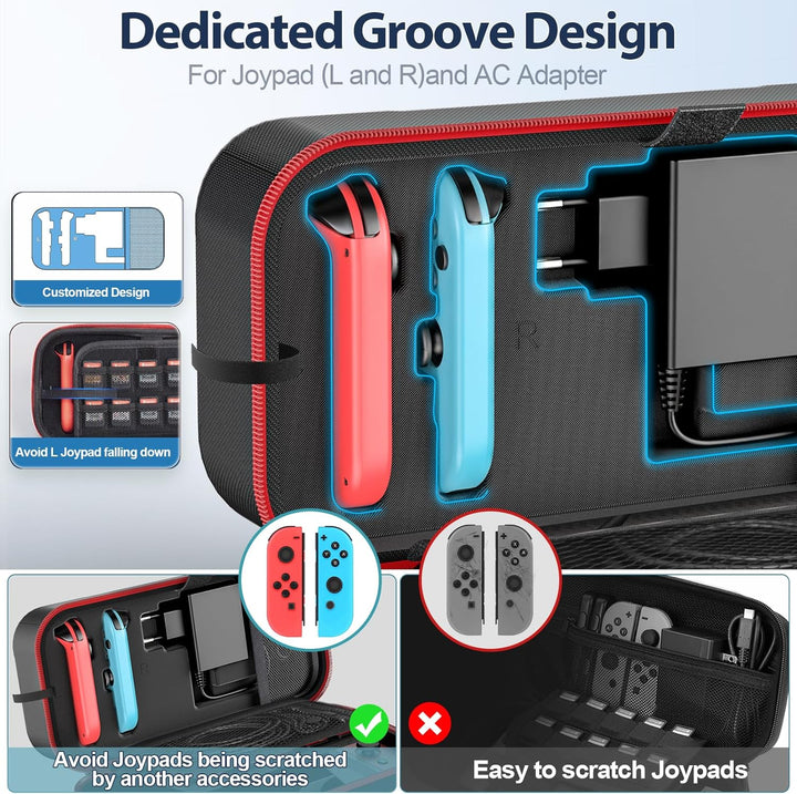 OIVO Switch Tasche kompatibel mit Nintendo Switch/OLED-Modell, Grosse Switch Tragetasche für Joycon