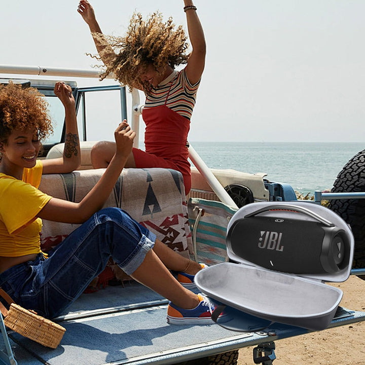 co2CREA Hart Tragetasche mit Mini Zubehörtasche und Schultergurt Für JBL Boombox 3 /Boombox 3 WiFi/B