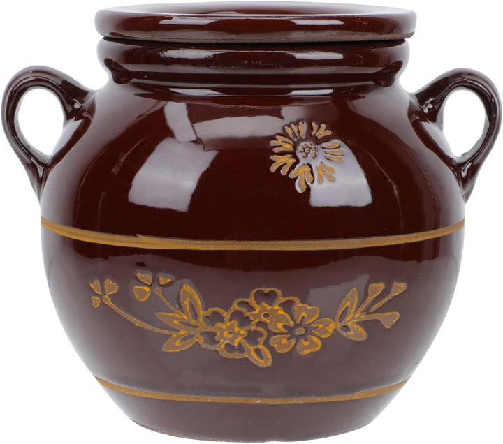 Angoily 3732298264 Горшочки Глиняные G?rtopf Keramik Sauerkrauttopf Gurkentopf mit Deckel Einlegetop