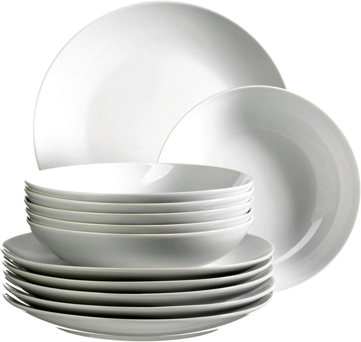 Mäser Barca Teller-Set für 6 Personen, 12-TLG. Tafelservice, Porzellan Tafelservice 12-tlg. 6 Pers.,