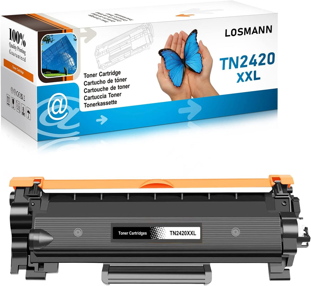 LOSMANN XXL Toner (6.000 Seiten) Kompatibel für Brother TN2420 TN2410 für Brother MFC-L2710DW MFC-L2