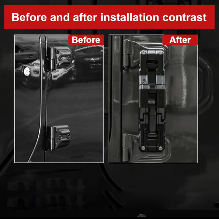 Aramox Türscharnier-Stufen-Fussrasten, Türscharnier-Stufen-Fusspedal aus Aluminiumlegierung, Rostfre