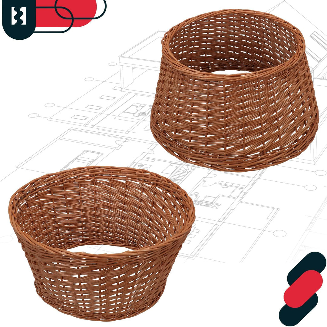 KOTARBAU® Weihnachtsbaum Rock aus Weide Ø 50 cm, Naturfarbe Christbaumständer aus Rattan Natur, Weih