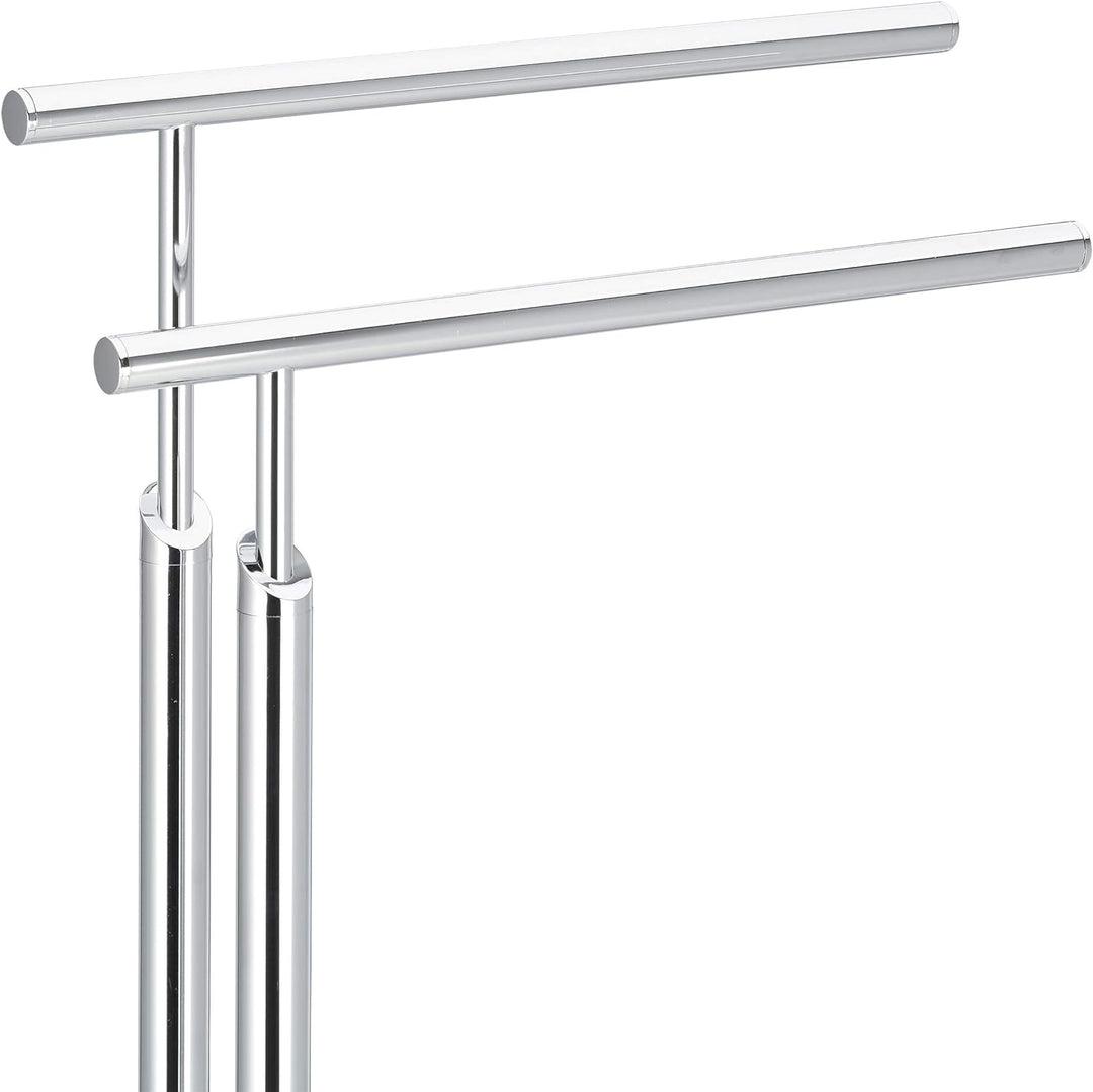 Relaxdays Handtuchhalter stehend PAGNONI, Handtuchständer 2-armig, HBT 78 x 46 x 20 cm, Standhandtuc