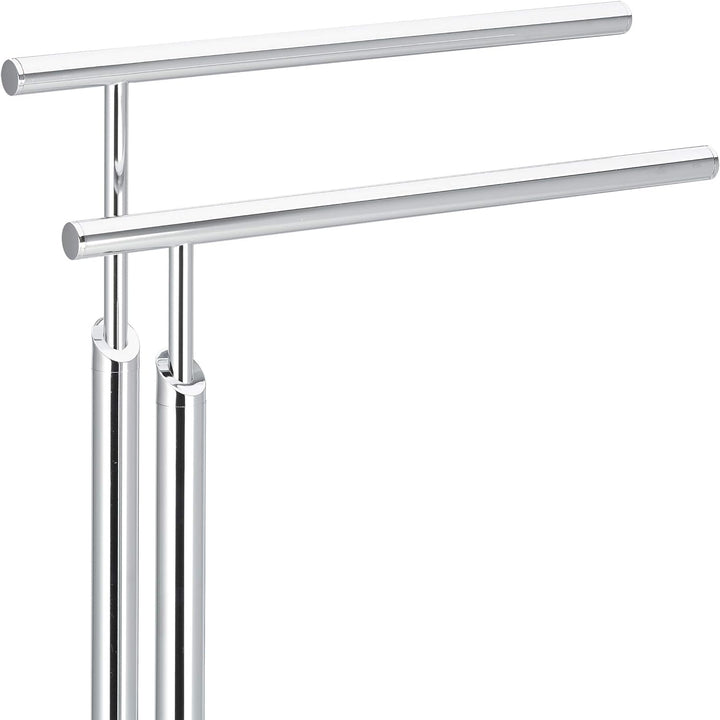 Relaxdays Handtuchhalter stehend PAGNONI, Handtuchständer 2-armig, HBT 78 x 46 x 20 cm, Standhandtuc